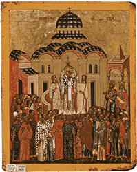 Икона «Воздвижение Креста Господня» (Новгород, XV век) Icon